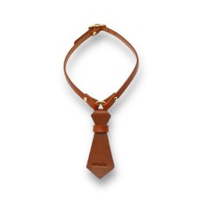 画像2: 【秋色〜 Autumn Collection】TIE NECKLACE /迷子札【レザーオーダー】 (2)