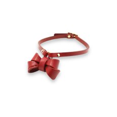 画像4: 【Red Collection】 RIBBON NECKLACE /迷子札【レザーオーダー】 (4)