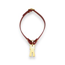 画像2: 【Red Collection】 METAL su-ha kun NECKLACE /迷子札【レザーオーダー】 (2)